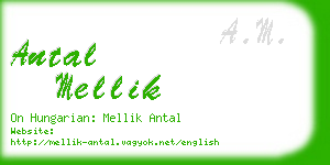 antal mellik business card